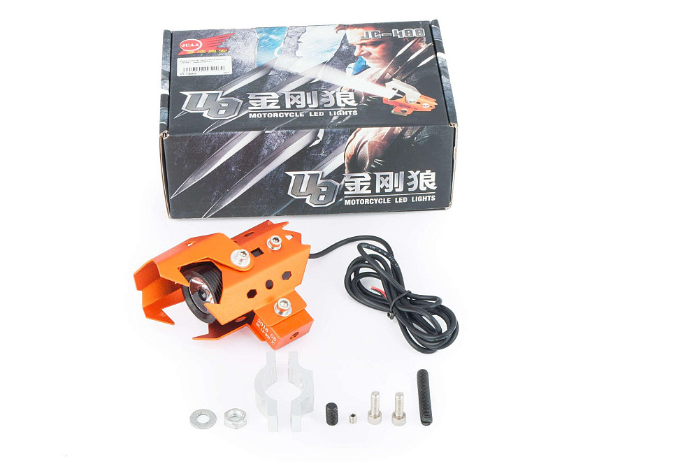 Фара (лінза) протитуманна (сіра з помаранчевим) JCAA Київ - фото 1