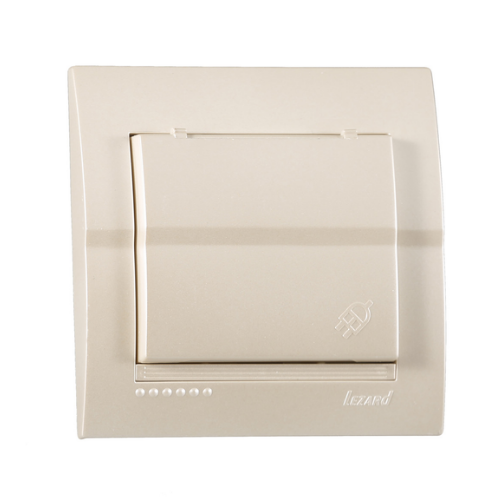 DERIY перлинно-білий металік Розетка внутрішня із заземленням Лезард Житомир - фото 1