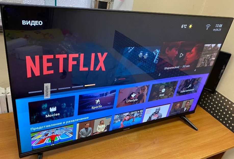 Безрамковий 4К ГОЛОСОВИЙ телевізор Samsung SmartTV 45' Wi-Fi IPTV Київ - фото 4