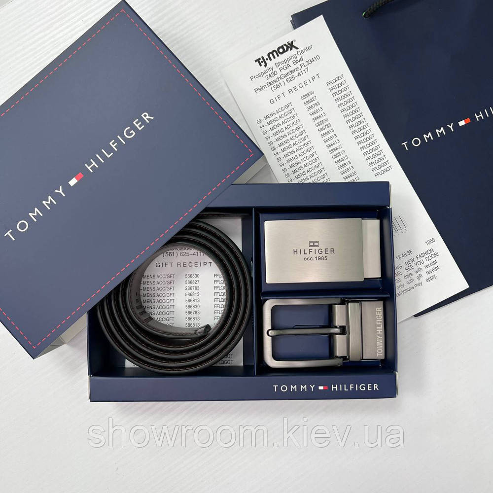УЦЕНКА!!! Мужской подарочный набор (ремень с двумя пряжками) TH (068) Киев - изображение 4