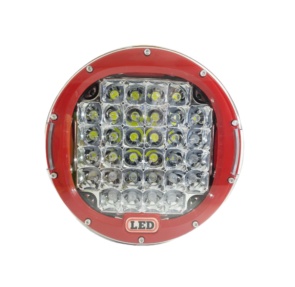 Світлодіодна фара StarLight HP-GZD-088-Red кругла, дальнє точкове біле світло 45W 4500Lm 6000K 12/24V (∅220мм) Харків - фото 2