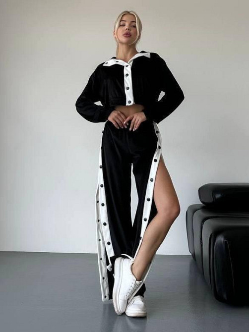 Жіночий стильний прогулянковий костюм двійка плюш-велюр Одеса - фото 4