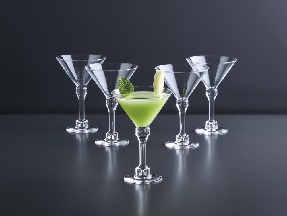 Набор бокалов для мартини 135 мл, 10 шт, многоразовые, пластиковые, прозрачные для коктейлей с съёмной ножкой Каменец-Подольский - изображение 5