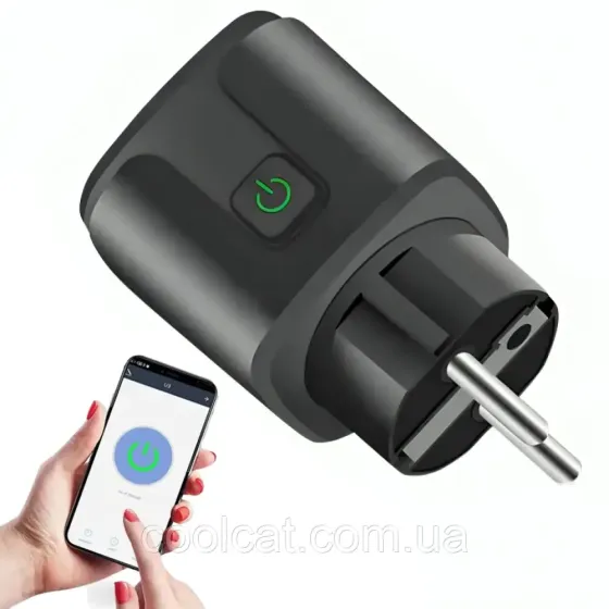 Розумна розетка WiFi з лічильником електроенергії 20А, Tuya Smart 4400Вт / Розетка для моніторингу енергії Київ