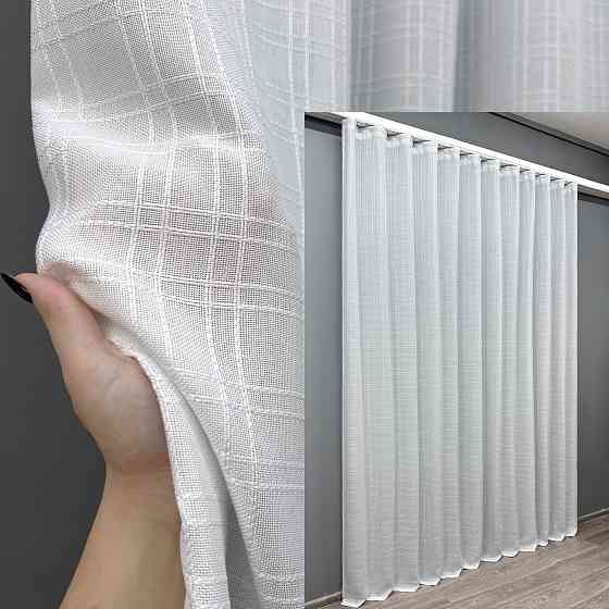 Тюль-штора VR-Textil 1149т Льон Холодний білий 300х240 см (42-1103) Київ