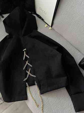 Жіноча стильна оверсайз кофта з ланцюжком щільний замш на ​​дайвінгу Одеса