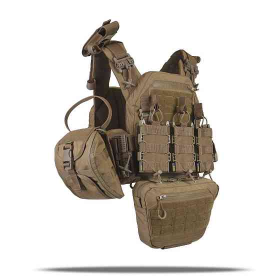 Військовий розвантажувальний жилет kiborg з 8 підсумками тактична плитоноска койот  з швидким скиданням для зсу   WAR Львів