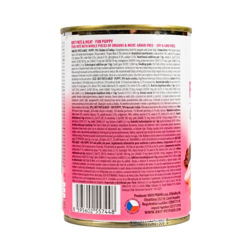 Корм вологий Brit Care Pate and Meat для цуценят з куркою та індичкою 400 г Київ - фото 4