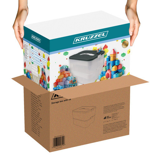 Контейнер для хранения конструктора 15 литров 2 уровня Kruzzel (25756) Нововолынск - изображение 7