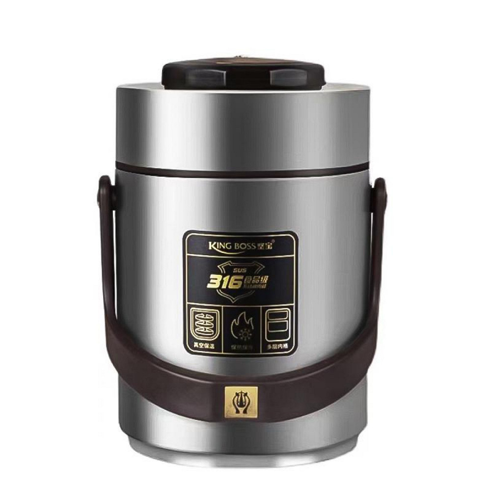 Термос для їжі з двома контейнерами, 1.5 л, срібний Київ - фото 3