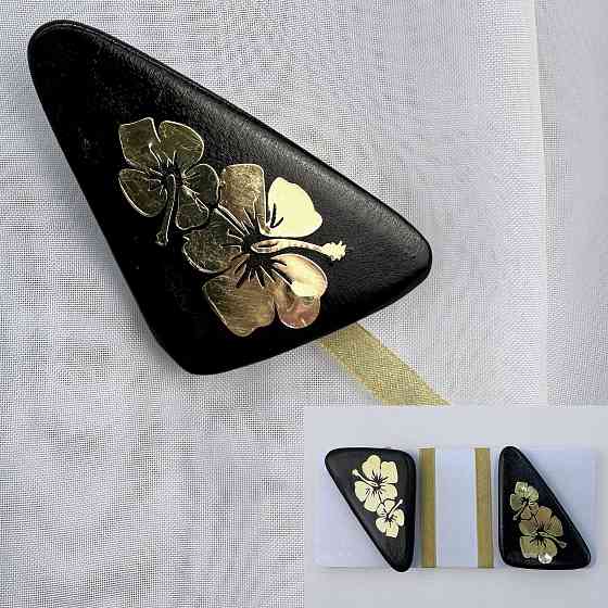 Магніти для штор і гардин Карпати набір 2 шт Чорний з золотистим (81-257) Київ