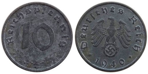 Німеччина 10 Рейхспфеннігів 1944 A Полтава - фото 1
