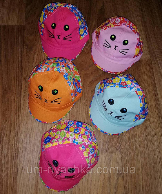 Кепка панамка детская хлопковая кепка с мордочкой зверек Кривой Рог - изображение 1