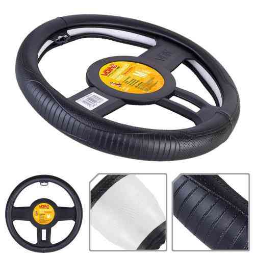 Чохол на кермо VLOD-L2171 BK M чорний шкірозамінник один шов Харків