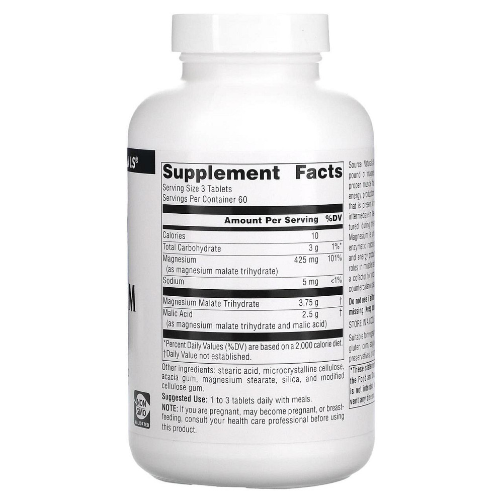 Магній малат Source Naturals Magnesium Malate 1250 мг 180 таблеток Київ - фото 2