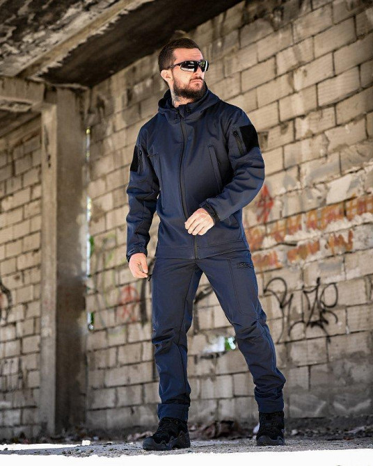 Демисезонный тактический костюм софтшел SATELIT синий ДСНС ПП8057 Одесса - изображение 12