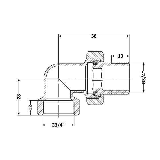 Сгон-американка Thermo Alliance Standart 3/4