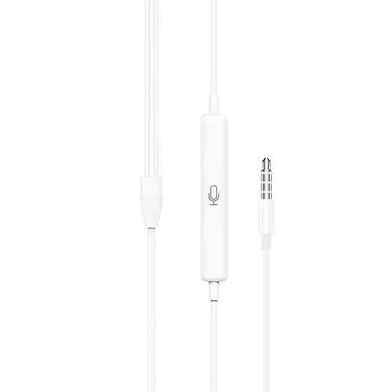 Навушники HOCO M101 Crystal joy wire-controlled earphones with microphone White Киев