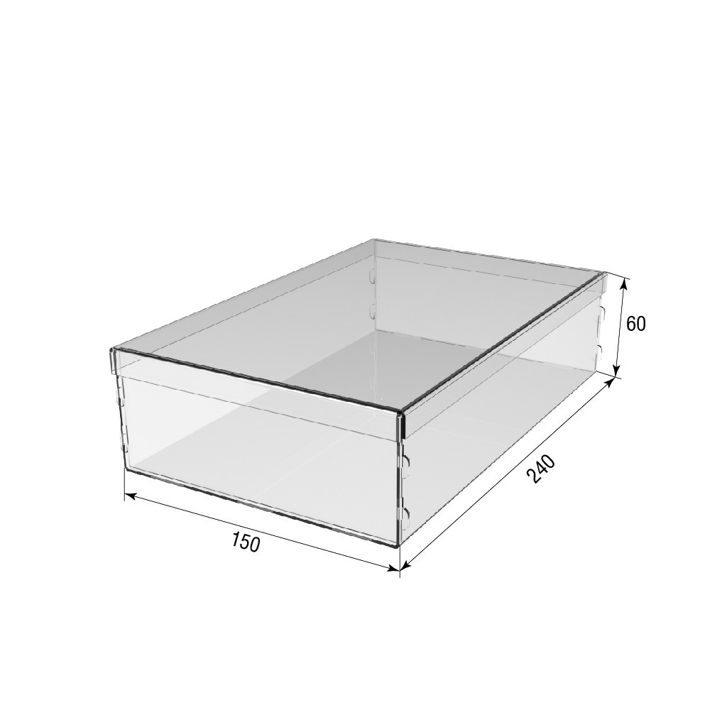 Коробка EKOSTAR 150х240х60 с крышкой Киев - изображение 3