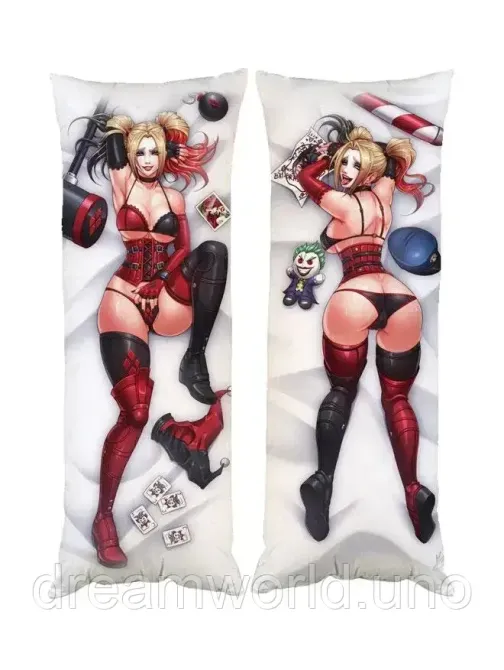 Подушка дакімакура Harley Quinn Харлі Квін декоративна подушка для обіймання 40х120 Харків - фото 1