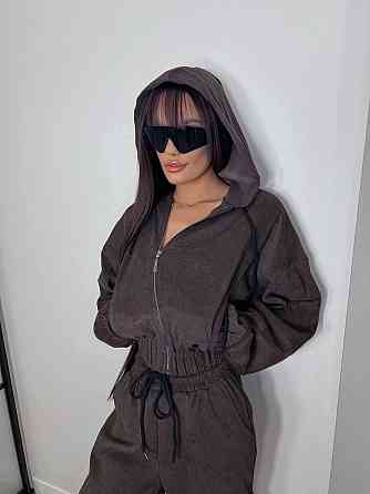 Женский прогулочный спортивный костюм двойка: кофта и штаны микровельвет Одесса