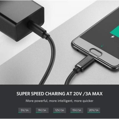 Дата кабель USB-C to USB-C 2.0m US286 3A Black Ugreen (10306) Винница - изображение 4