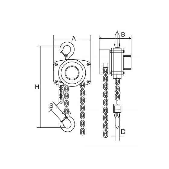 Таль цепная ручная 2,0 т (оборотная 360°) ТМ ABLE 4000 Одесса