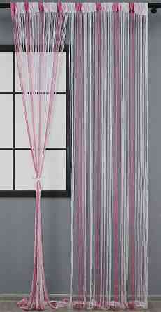 Штори-нитки з люрексом Малиновий із білим  300х300см 1 шт (61-037) Київ