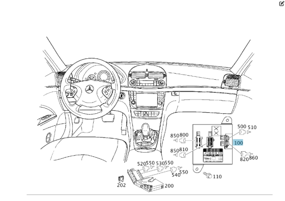 Mercedes-Benz  A2115450532 Блок SAM сторона перед пасажиром E-class W211 Одесса