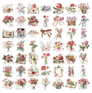 Наклейки для творчості рукоділля декору Квіти 50 шт Київ - фото 2