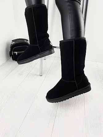 ITTS Угги жіночі ITTS чорні натуральна замша высота 25 см (4907) Коломия