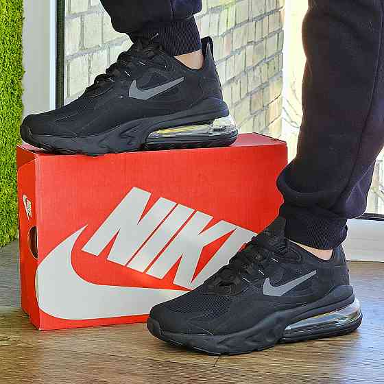 Кроссовки Nike 270 Сеточка Мужские Черные Найк с Амортизацией Летние (размеры: 41,42,43,44,45) Видео Обзор Днепр
