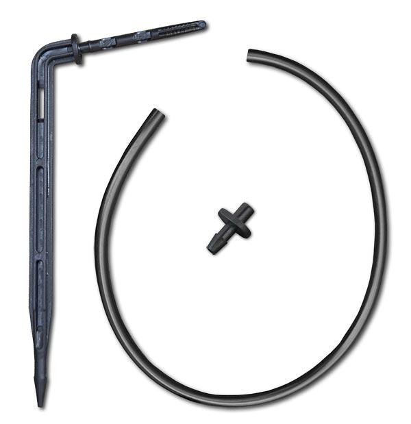 Комплект для прикореневого поливу з кутовою крапельницею, під шланг 4мм, DSK-2112L Київ - фото 1