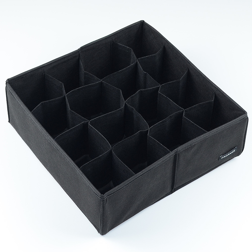 Органайзер для белья на 16 ячеек 30х30х10см BL001 (Черный) Сумы - изображение 3