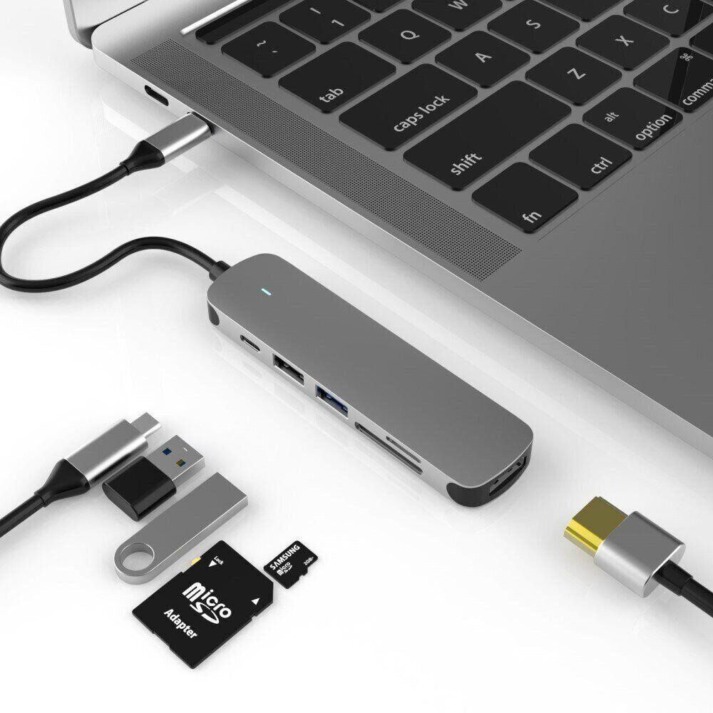 USB Type-C к HDMI-4K концентратор-разветвитель Док-станция для ноутбука с адаптером PD SF RJ45 Thunderbolt 3 для Macbook Air M Киев - изображение 6