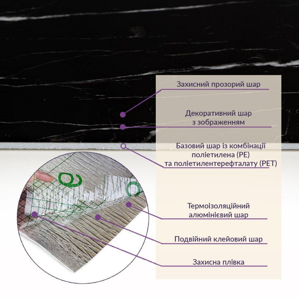 Самоклеящаяся стеновая PET плитка в рулоне 600х3000х2мм SW-00001694 Днепр - изображение 5