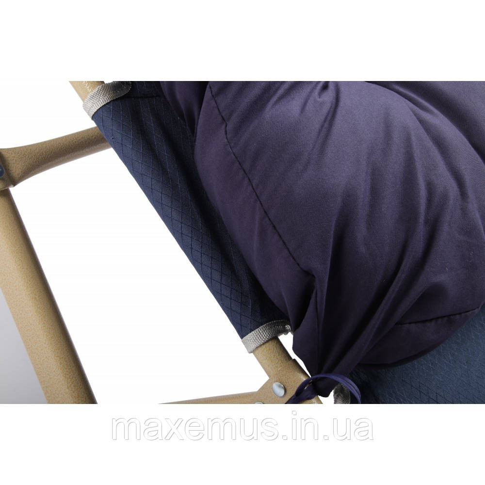 Раскладное кресло шезлонг туристический Bonro 178 см Садовый лежак пляжный шезлонг + подушка синий Мостиська - фото 5