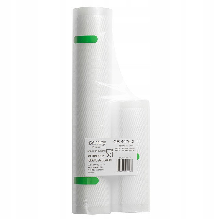 Пленка рулонная для вакууматора 2 рулонна 28 х 600 см та 15 х 600 см Camry CR (4470.3) Нововолынск - изображение 2
