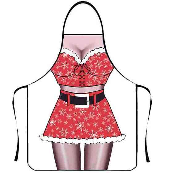 Фартух новорічний для жінок 75 на 60 см різнобарвний Київ