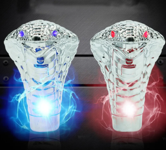 Светящаяся ручка КПП «Кобра» с LED-глазами, серебристая Киев