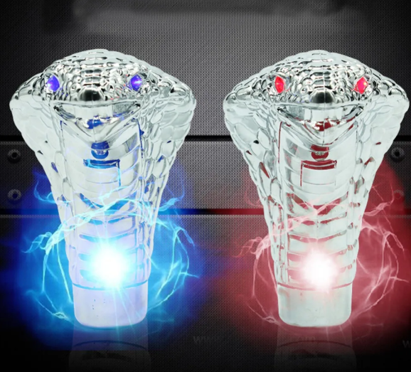 Светящаяся ручка КПП «Кобра» с LED-глазами, серебристая Киев - изображение 1