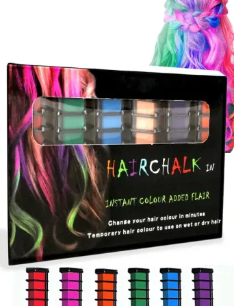 Набор мела для волос 6 шт Hair chalk Разноцветные красители расческа для детей и взрослых Коломия