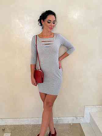 Сукня з розрізами "Play" оптом | Розпродаж моделі 46, Сірий Київ