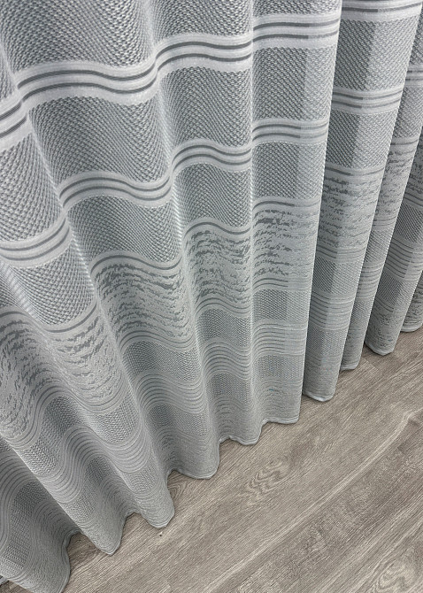 Тюль VR-Textil 1888т Lauren Жакард Сірий 300х270 см (42-0841) Київ - фото 8