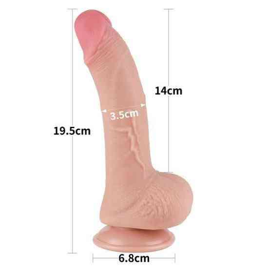 Фаллоимитатор - Sliding-Skin Dual Layer Dong 7.5