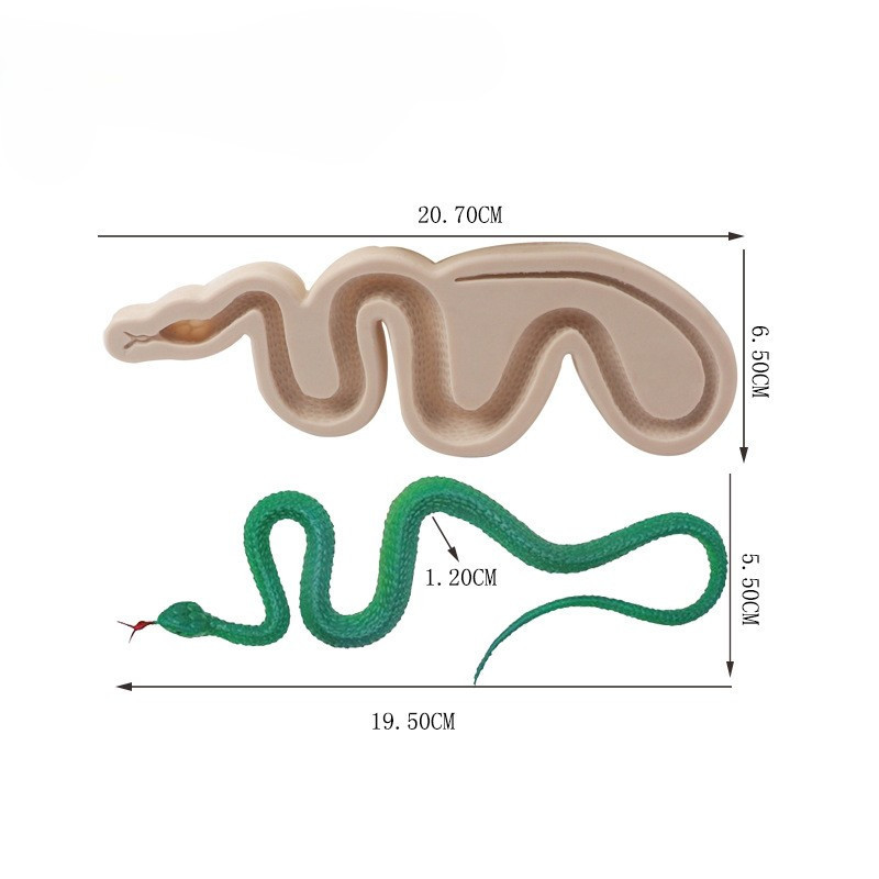Молд силиконовый Змея 207 на 65 мм серый Киев - изображение 2