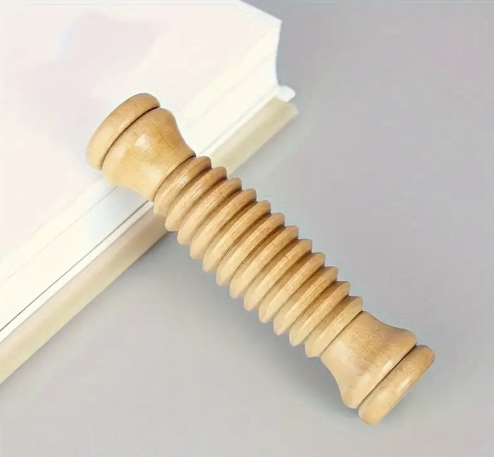 Масажер для ніг маленький дерев`яний 12 см коричневий Київ - фото 1