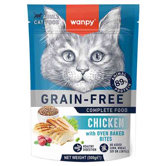 Wanpy Adult Cat Grain Free Chicken ВАНПИ КУРИЦА ДЛЯ КОТОВ сухой беззерновой корм Киев