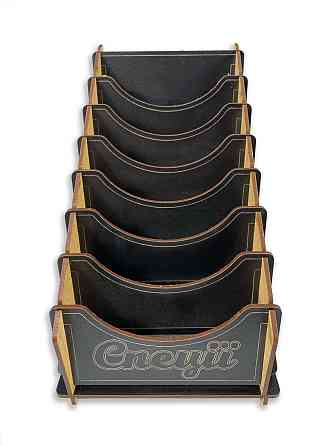 Органайзер для специй из натурального дерева в черном цвете 20х14.5х20 см Каменец-Подольский