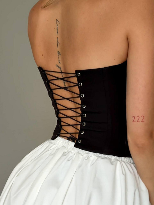 Стильный женский комплект корсет+юбка из плотной костюмной ткани 44/46 Одесса - изображение 6